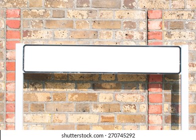 Blank London Road Sign In London, UK