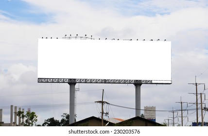 Blank Long Advertisement Billboard