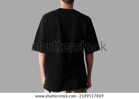 blank male oversize t-shirt mockup isolated