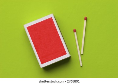 A Blank Matchbox And Matches - Clipping Paths Included For Easy Isolation