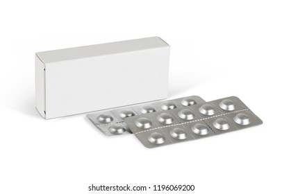 Blank Medicine Pill Box And Blister
