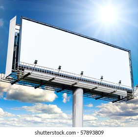 Blank Mega Billboard In The Skies