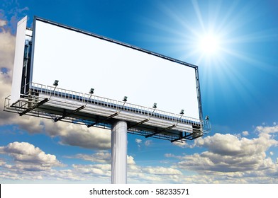 Blank Mega Billboard In The Skies