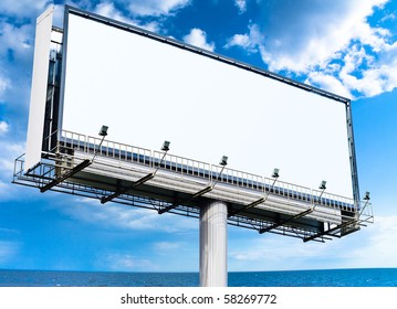 Blank Mega Billboard In The Skies