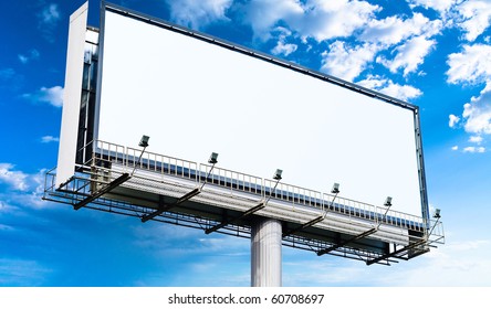 Blank Mega Billboard In The Skies