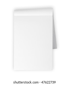 Blank Memo Pad Isolated On White