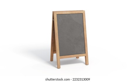 Blank menu blackboard outdoor display isolated with clipping path - Powered by Shutterstock