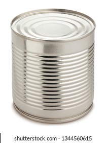 Blank Metal Food Can Path Isolated