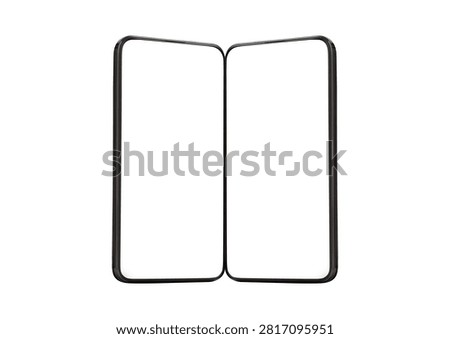 Blank mobile phone frames for app or design mockup
