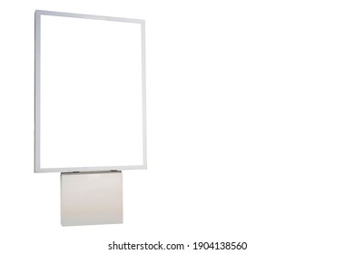 Blank mock up of vertical street poster billboard for advertising white isolated background
