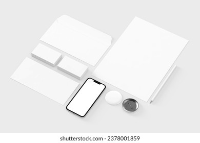 Blank mockup background.
Paper, Smartphone, Pillow, Box