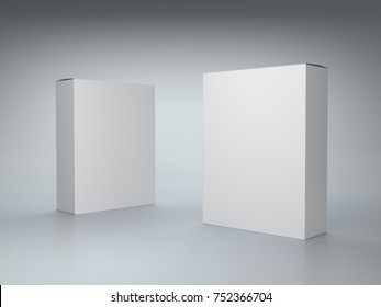 Blank Mock-up Box Product Isolated. 3D Rendering