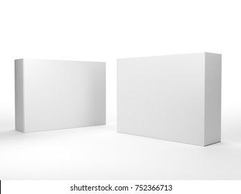 Blank Mock-up Box Product Isolated. 3D Rendering