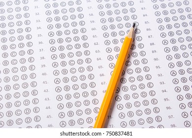 Blank Multiple Choice Answer Sheet Empty Stock Photo 750837481 ...