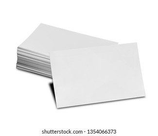 Blank Name Card White Color Paper Stock Photo (Edit Now) 1354066373