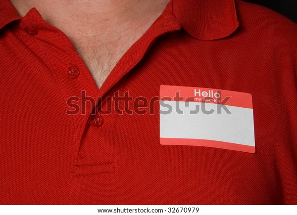 Blank Name Tag Stock Photo (Edit Now) 32670979