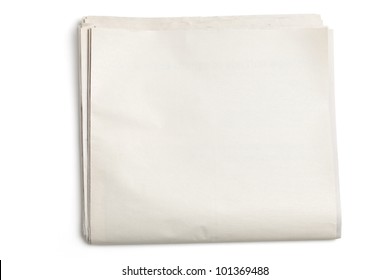 Blank Newspaper with white background - Shutterstock ID 101369488