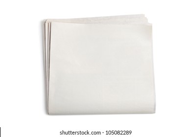 Blank Newspaper with white background