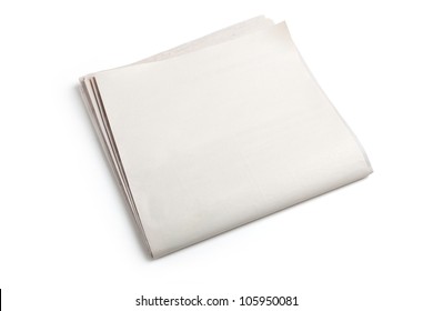 Blank Newspaper With White Background