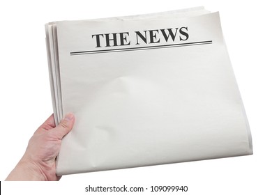 Blank Newspaper White Background Stock Photo Edit Now