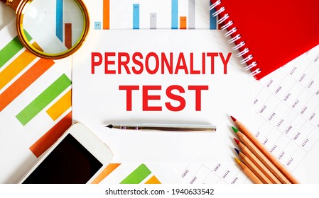 blank note pad with text Personality Test on the chart background - Shutterstock ID 1940633542