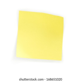 Blank note paper on white background - Shutterstock ID 168651020