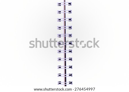 blank notebook isolate with clipping path