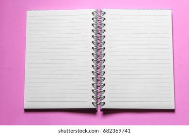 Blank notebook on work space