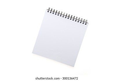 Blank Notebook Paper Isolated On White Stock Photo (Edit Now) 300136472