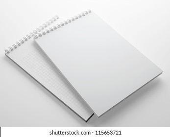 Blank Notepad Isolated On White