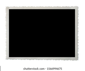 Blank Old Photo Isolated On White