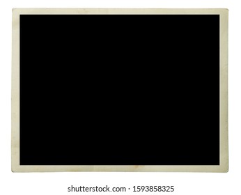 Blank old photo isolated on white - Shutterstock ID 1593858325