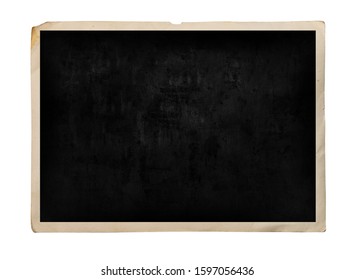 Blank Old Photo Isolated On White