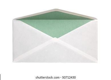 Blank Open Envelope Isolated On White Background