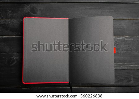 Blank open notebook