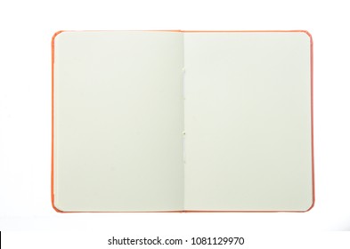 Blank open Notebook isolated