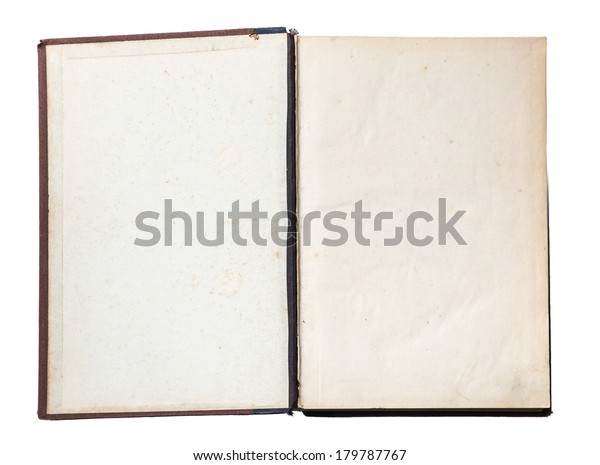 Blank Open Old Book Isolated On Stock Photo 179787767 