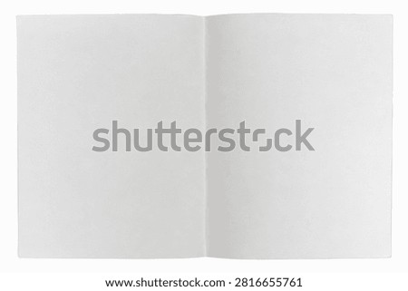 Blank Open White Notebook. A vacant light journal spread symbolizing fresh starts and infinite creative possibilities for your next artistic project
