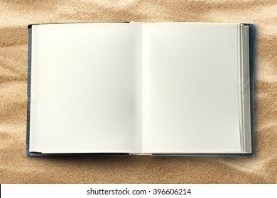 Blank opened book as background in closeup - Powered by Shutterstock