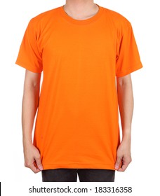 plain orange t shirt