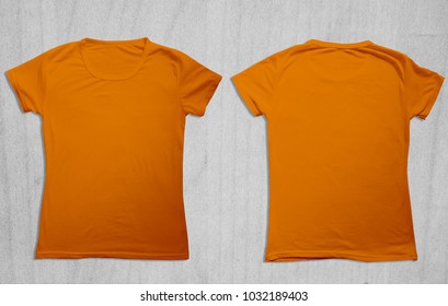 Blank Orange Tshirt Template Presentation