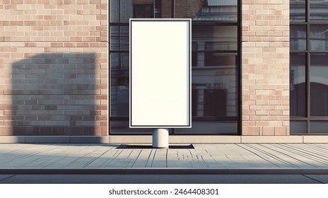 Blank Outdoor Billboard Stock Photo