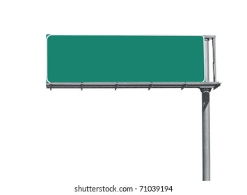 Blank Overhead Freeway Directional Sign Background.