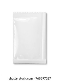 Blank Packaging Foil Sachet Isolated On Stock Photo 768697327 ...