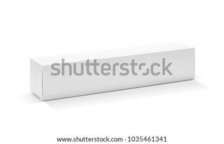 blank packaging white cardboard paper box for product design isolated on white background with clipping path
