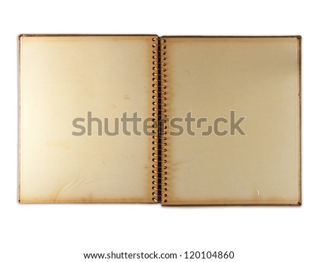 Blank page of an 1960s photo album,  isolated on white. Self-adhesive page type.