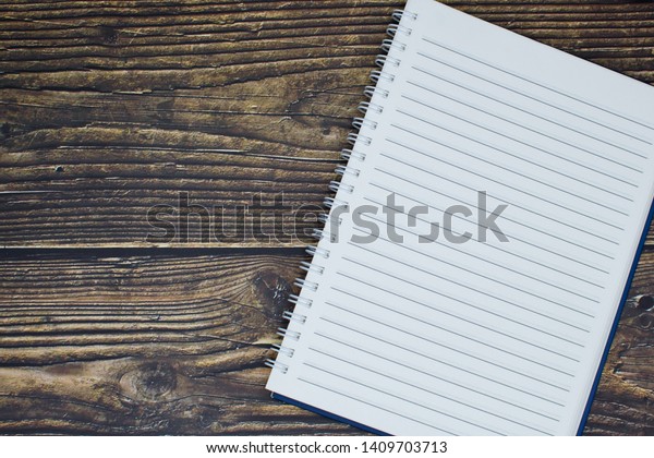 Blank Page Notebook Taking Notes Ideas Stock Photo (Edit Now
