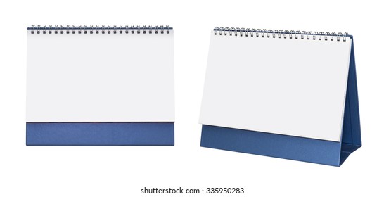 Blank Paper Desk Spiral Calendar 