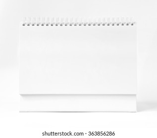 Blank Paper Desk Spiral Calendar 