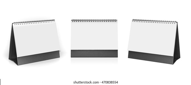 Blank paper desk spiral calendar - Shutterstock ID 470838554